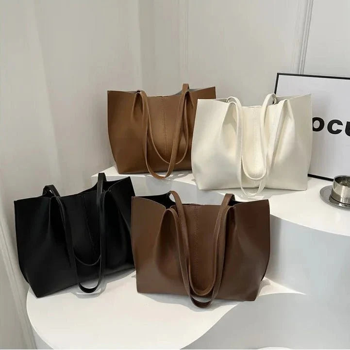 Faux Leather Tote Bag