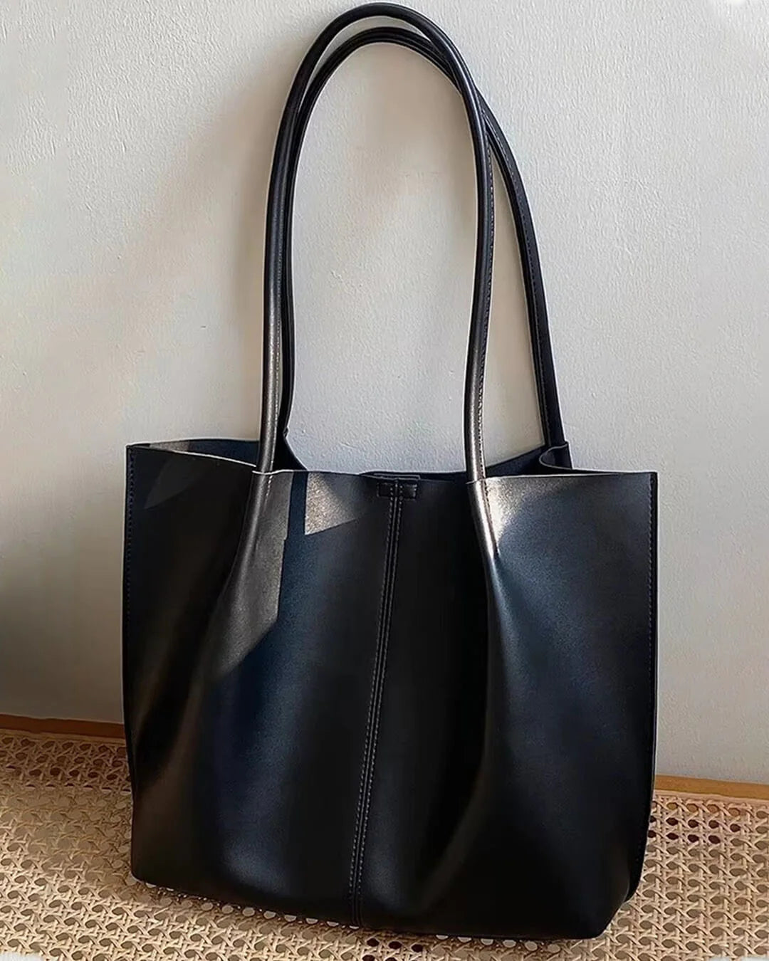 Faux Leather Tote Bag