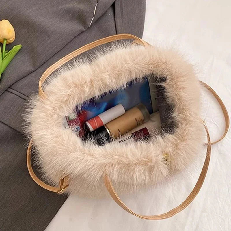 Faux Fur Crossbody Bag