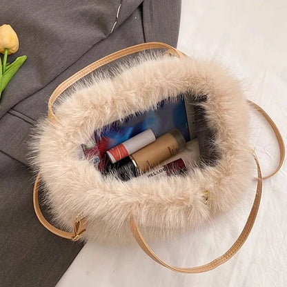 Faux Fur Crossbody Bag