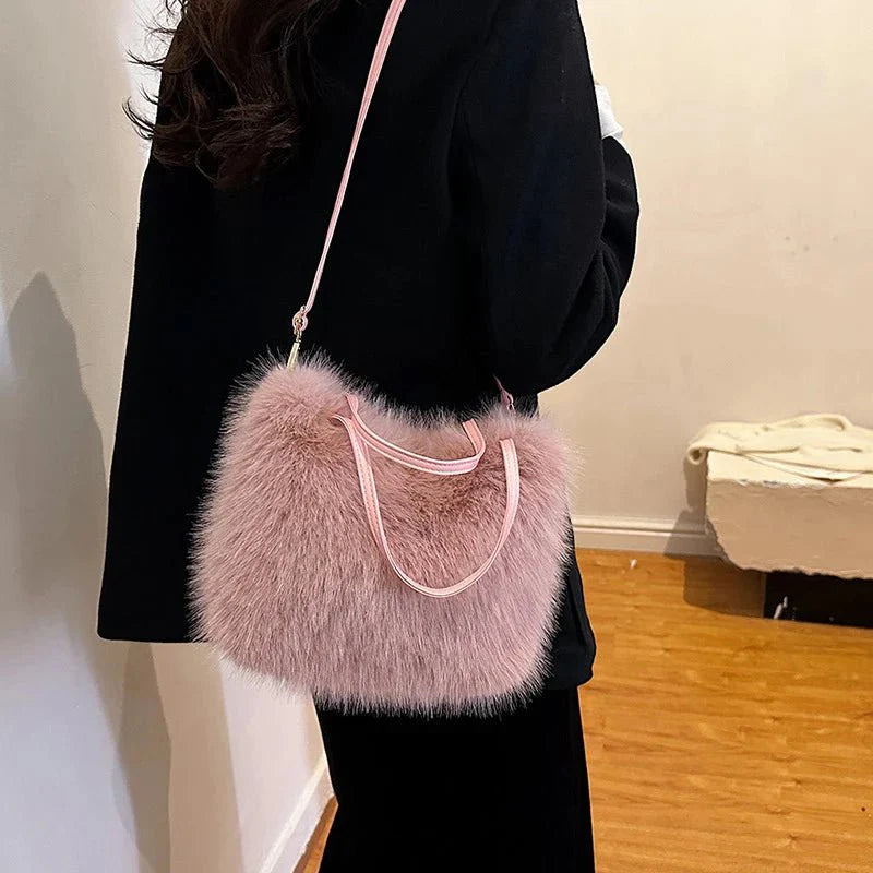 Faux Fur Crossbody Bag