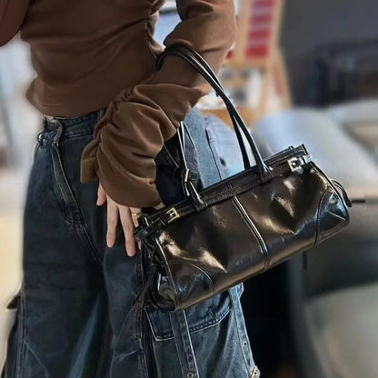 Shoulder Bag with Belt Detail