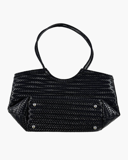 Rica Woven Faux Leather Bag