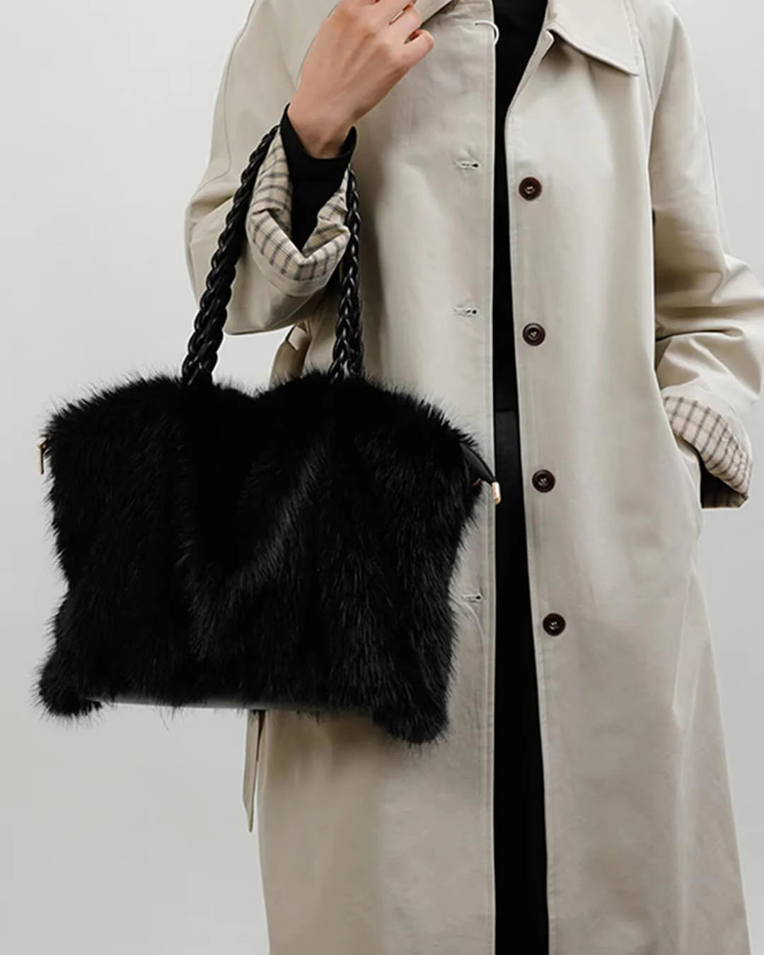 Loreen Faux Fur Tote Bag