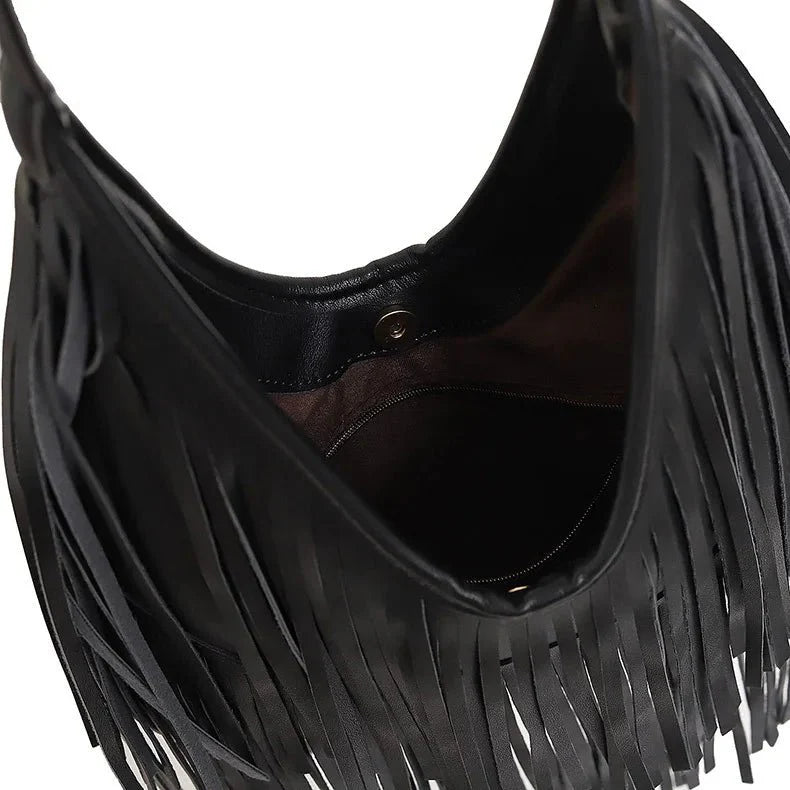 Tatiana Tasseled Hobo Bag