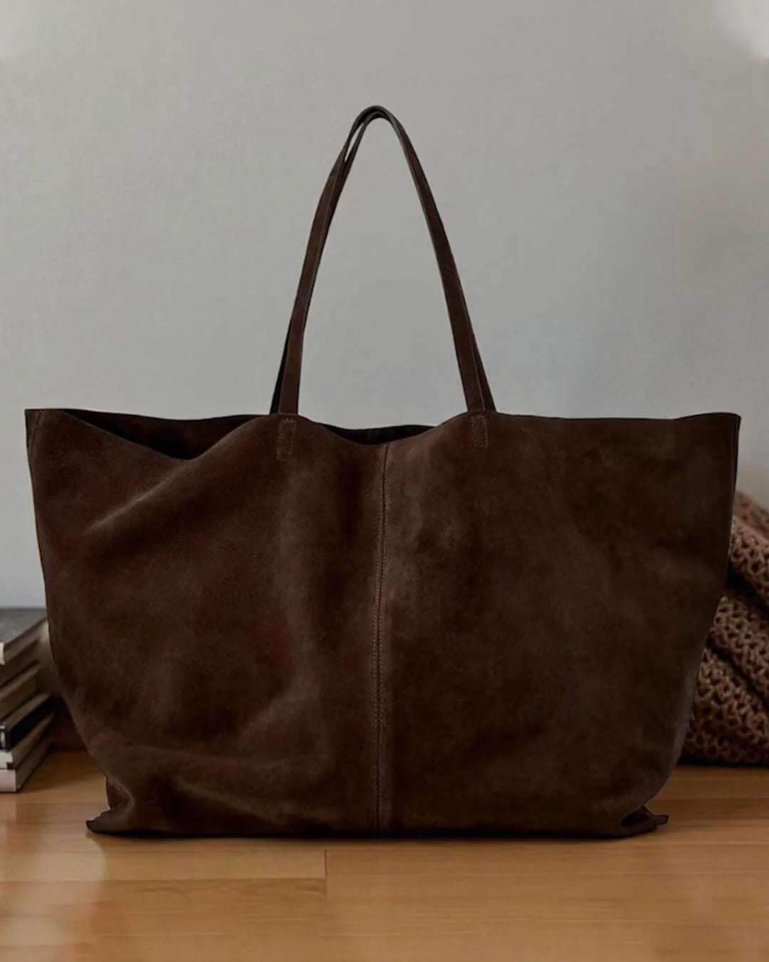 Large Suede Tote Bag