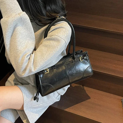 Shoulder Bag with Belt Detail