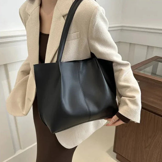 Faux Leather Tote Bag