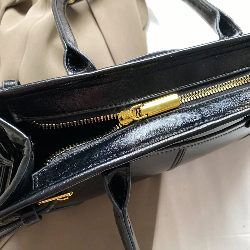 Shoulder Bag with Belt Detail