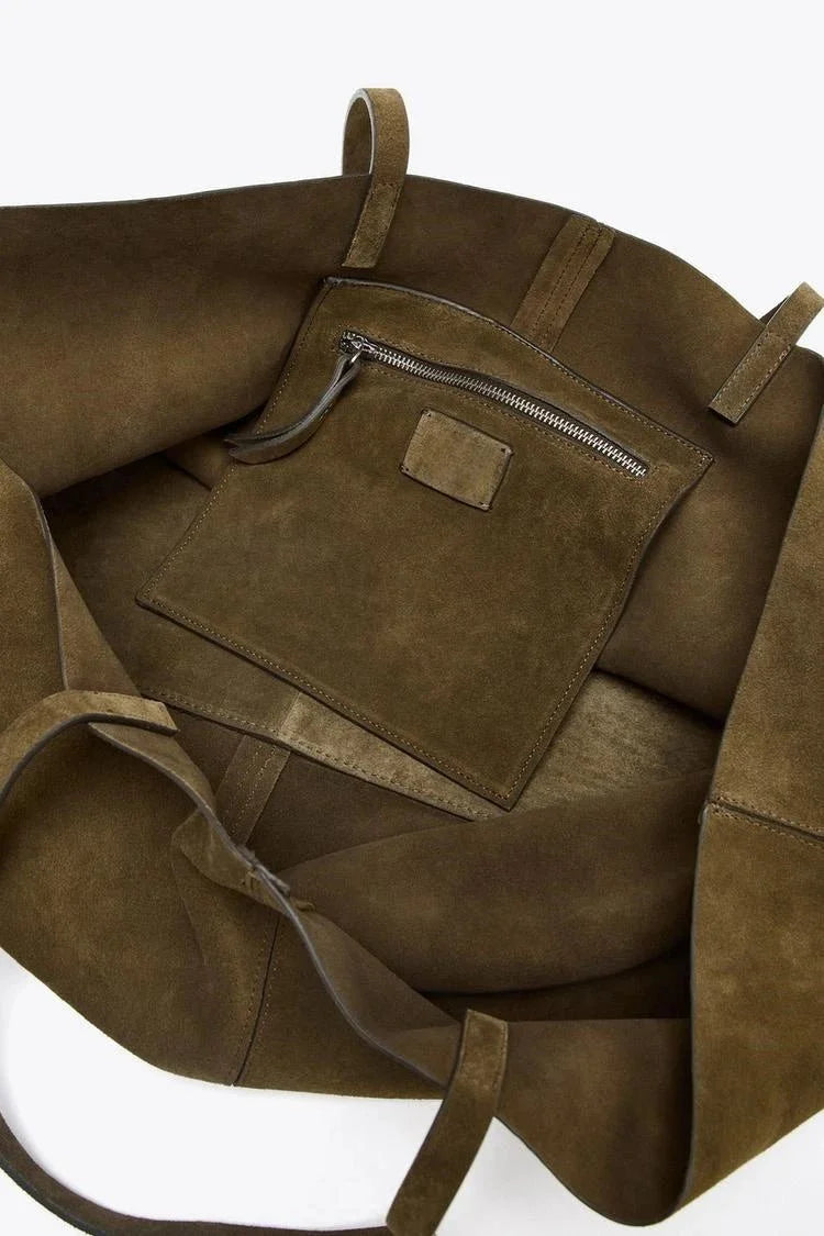 Large Suede Tote Bag