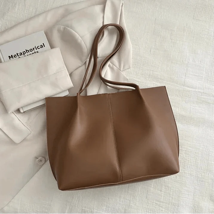 Faux Leather Tote Bag