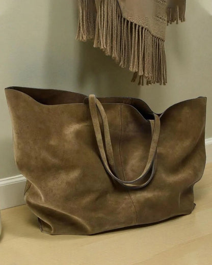 Large Suede Tote Bag
