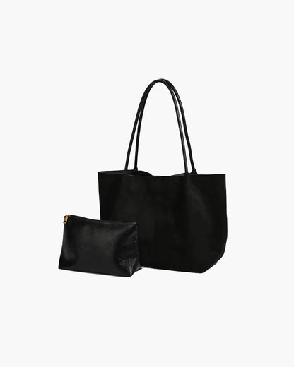 Cheska Suede Tote Bag with Pouch