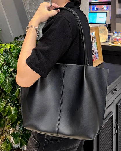 Faux Leather Tote Bag